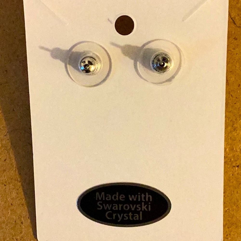 SWAROVSKI CRYSTAL DIAMOND STUDS BIG - Picture 2 of 2